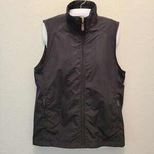 Coates Golf men's black zippered down vest jacket size medium